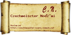 Czechmeiszter Noémi névjegykártya